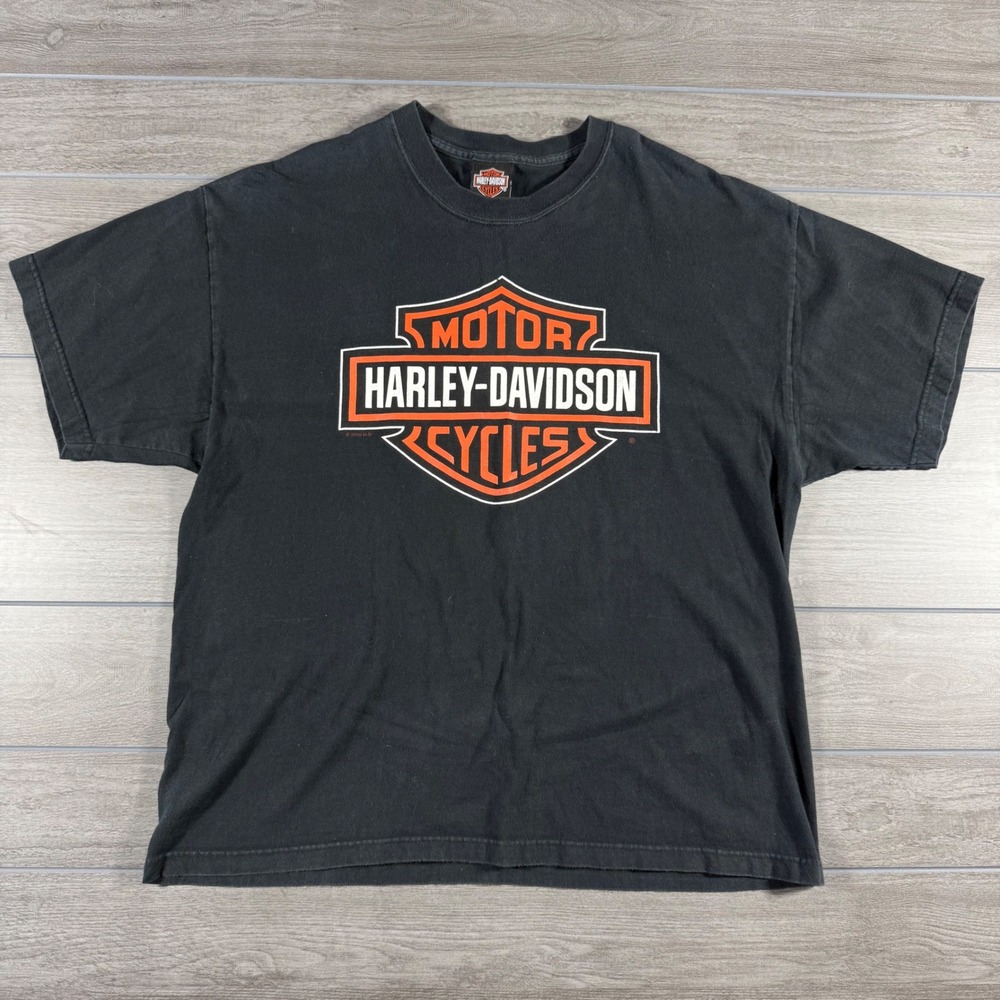 Harley-Davidson T-Shirt XL Black Vintage 2000 Tulsa Oklahoma Graphic Tee